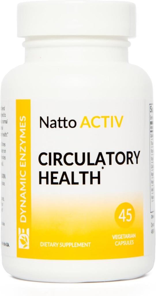 Natto ACTIV - Understøtter kardiovaskulær sundhed - Nattokinase Plus Serrapeptase & Bromelain - Systemiske enzymer