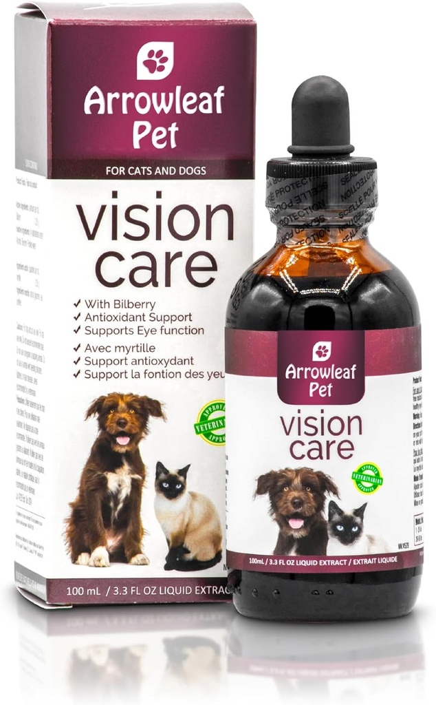 Vision Care by NaturPet Inc for Katte og Hunde Budding124; med Bilberry Budding124; Eye Support Budding124; 100mL Herbal Tinktur