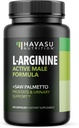 L- Arginin 500mg og Saw Palmetto 500mg - Nitrooxid og prostata sundhed kosttilskud til mænd - 60 Greve - Endurance og urinveje Funktionsstøtte - 1 måned Supply - Vegan, non-GMO kapsler