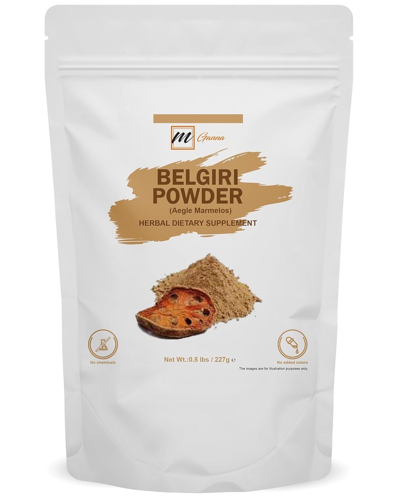 100% Natural Belgiri Yester124; 227 GMS / 0,5 LBS Yester124; Agrle Marmelos Mester124; Bael pulver Mester124; Træ æble pulver til sundhedspleje og skønhed