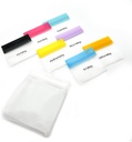 EZY DOSE Genanvendelig 7- Day Pill Pouch Set, Holdbar Multi- Formål Travel- Sized Baggies, Inkluderer ugedage etiketter w / Color for Easy Identification, Silicone Storage, Clear, BPA Free, TSA Godkendt