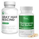DR VITAMIN LØSNING Gray hår Rescind og termogene Fat Burner Bundle - 60 Caps hver