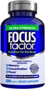 Focus Factor Voksne Ekstra Styrke, 120 Tæl - Hjerne supplement til hukommelse, koncentration og fokus - Komplet Multivitamin med DMAE, D-vitamin, DHA - Trusted Health Vitaminer
