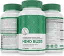 Mind Bliss Brain Supplement: 40- Ingredient Memory, Focus & Clarity Vitamin, Energy Boost & Nootrop Support med DMAE, 60 piller