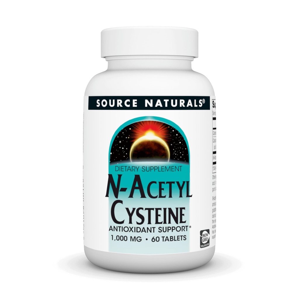 Kilde Naturals N- Acetyl Cysteine Antioxidant Support 1000 mg Kosttilskud, der understøtter respiratorisk sundhed * - 60 tabletter