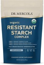 Dr. Mercola Organic Resistent Starch Complex - Understøtter Gut & immunforsvar - Økologisk Grøn Banan, Tigernød Mel & Kartoffel Stivelse - Glutenfri & Soy- Free - Unflavored - 9,52 oz (30 Servere)