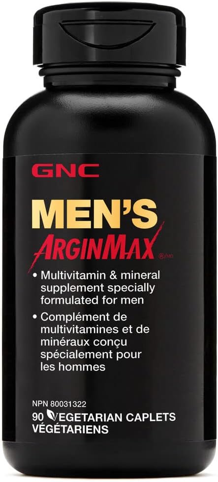 GNC Herre Arginmax Seksuel sundhed supplement til mænd, 90 Greve, understøtter blodgennemstrømning og vitalitet