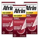 AFRIN No Drip Original Nasal Mist Triple Pack, Non- Drowsy, Fast- Fungerende Decongestant for Nasal Congestion og Sinus Pressure Relief, Voksne og Børn 6 og Ældre, .5 fl oz (Pack af 3)