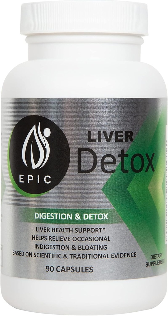 Maksimal støtte med Epic Black Label Lever Detox Kosttilskud - 90 kapsler pakket med naturlige ingredienser som Artichoke ekstrakt, Mælk tidsel, gurkemeje, jern og calcium