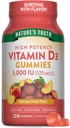 Nature 's Truth Vitamin D3 Gummies Dex124; 5000 IE Dex124; 120 Greve Dex124; Vegetarisk, Non- GMO & Gluten Free Supplement Dex124; Natural Peach Flavor, Pakning med 1