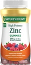 Naturens Bounty Zink Gummies, immunforsvar Gummies, understøtter hud & antioxidant sundhed, blandet berry, 30mg, 120 Greve