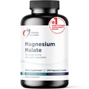 Designs for Health Magnesium Malate - Chelated Magnesium as Di Magnesium Malate - Highly Bioavailable Form to Support Energy, Bone Health + Muscle Recovery (240 Magnesium Malate Capsules)