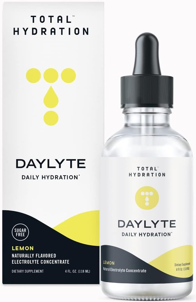Daylyte Electrolyte Drops, Lemon, Sugar Free Daily Hydration Supplement med Magnesium, Calcium, & Zink (29 Servere)