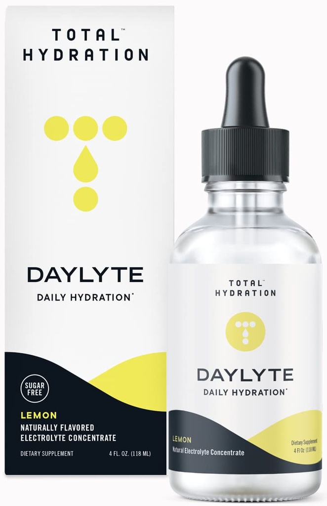Daylyte Electrolyte Drops, Lemon, Sugar Free Daily Hydration Supplement med Magnesium, Calcium, & Zink (29 Servere)