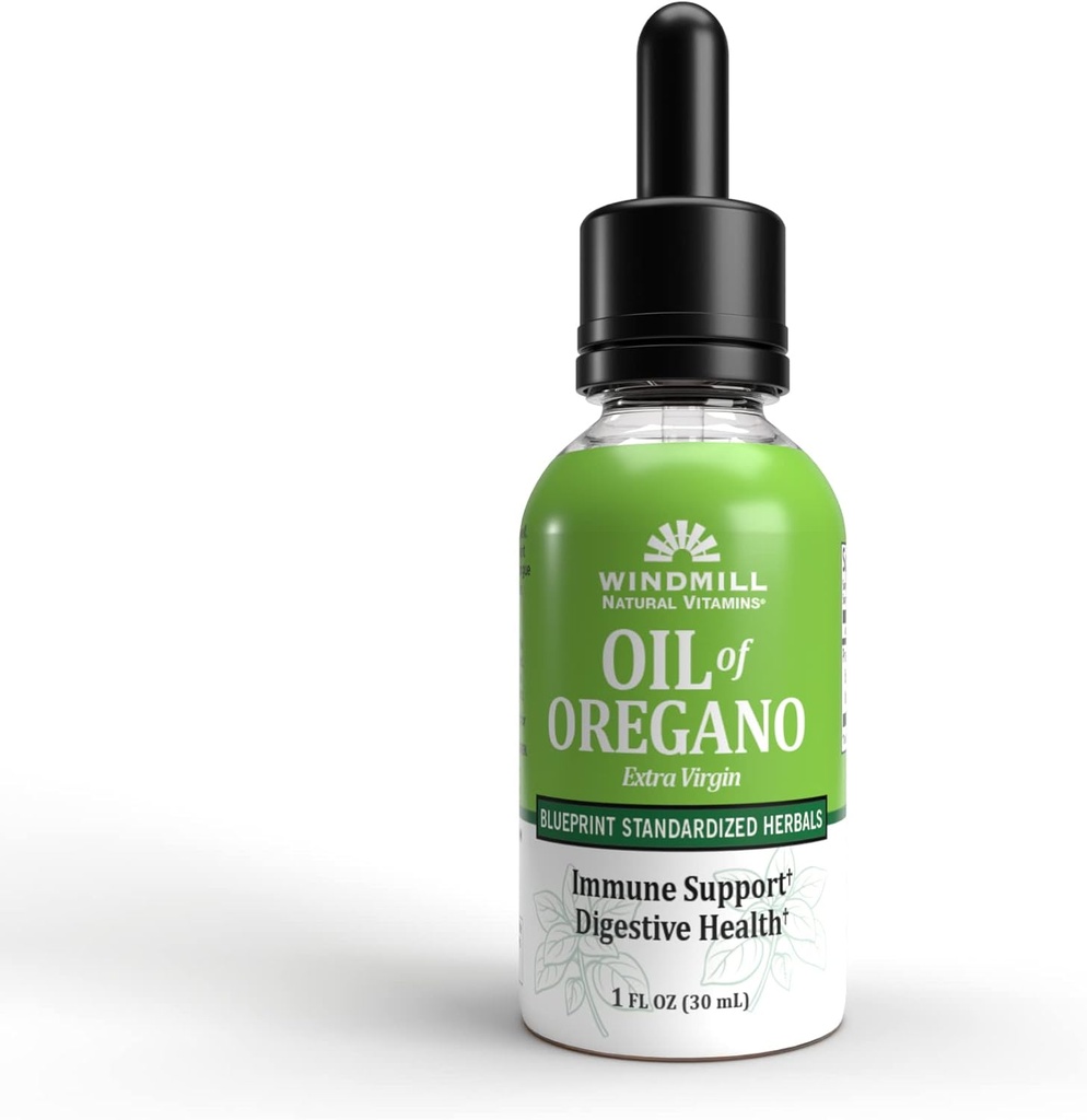 Windmill Natural Vitamin Oil of Oregano, Herbal Blend for immunforsvar, Understøtter fordøjelsessygdomme, 1 fl oz, 448 Servere