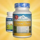 Ridgecrest Herbals ThyroNourish, Thyroid Support, Herbal og Vitamin supplement med Ashwagandha, L- Tyrosine, Jod, Kobber, Kelp. Understøtter energi, Metabolisme Sundhed, Normal søvn (60 Caps, 30 Serv)