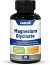 Magnesium Glycinat Kapsler 1270mg, 380mg Magnesiumsupplement, Høj Absorption Magnesium Glycinat Supplement, Non- GMO No Gluten, 90 Kapsler