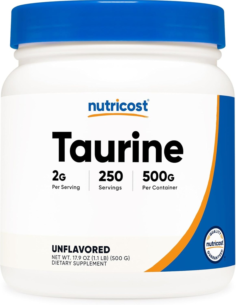 Nutricost Taurine Powder (500 bedstemor) - 250 Servere