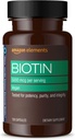 Elementer Vegan Biotin 5000 mcg - hår, hud, negle, 130 kapsler (4 måneders forsyning) (Emballage kan variere)