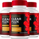Clear Flux tillæg, Super Boost Clear Flux tillæg, Clear Flux piller, Official Formel, Premium støtte til at opretholde stabile niveauer og sund cirkulation, Clear Flux Health Anmeldelser (3 Pack)