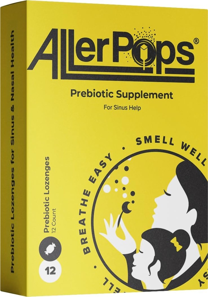 Prebiotic Supplement- Long Lasting Nasal / Sinus Health, Immunbalance - Komplet ernæring for Airway Probiotika, 12 Gummy Lozenges