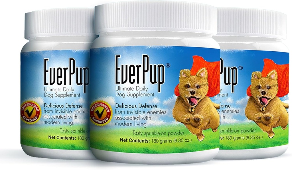 EverPup Multivitamin Dog supplement - Glucosomin & Apoptogens for Hip & Joint Health + Probiotika & Prebiotika med enzymer til fordøjelse