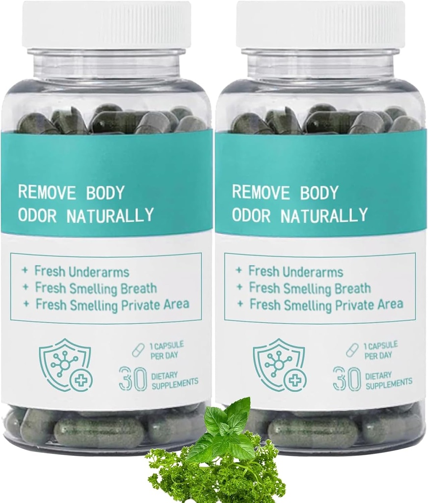 Intern Deodorant Supplement - Krop deodorizing Supplement, for Gut sundhed, hud sundhed, fordøjelsesstøtte - Natural Odor Control Chlorophyll Pills
