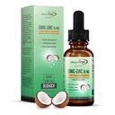 Økologisk Zink Kosttilskud til børn, Voksne - Zink Sulfate - flydende zink supplement - Pure Ionic Zink dråber i kokos olie til immunforsvar, hud - NO Konserveringsmidler & Great Smag - 100 Vegansk Servering