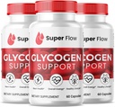 (3 Pack) Super Flow Glycogen, SuperFlow Glycogen Support Kapsler, Glyco Optimizer Formel, Natural Blood Vessel Cleaner, Premium Super Flow Glycogen Support (180 Kapsler)