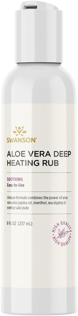 Swanson Aloe Vera dybvarmer Rub 8 fl Ounce (237 ml) Gel