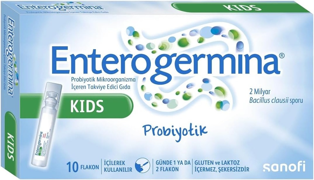 Enterogermina KIDS (10 VIALS) Bacillus Clausii Probiotic 2 milliarder CFU / 5ml for børn (1)