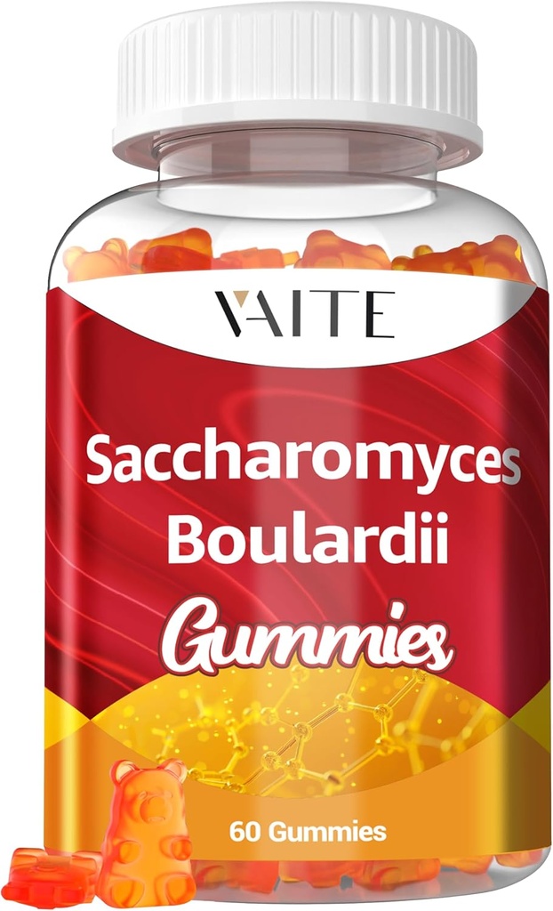 Saccharomyces Boulardii Probiotics 500mg - Gut Health Supplements & Candida Support, Probiotic for Women & Men, Digestive & Immune Supports, Supplement, Non-GMO, Gluten Free, 60 Vegan Gummies