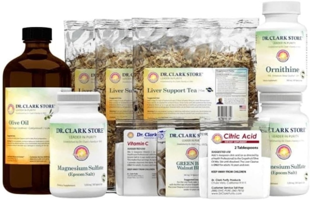 Dr. Clark Store Lever Sundhed Kit - Vegetarisk, Understøtter Detox & Optimal lever funktion