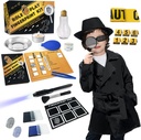 Spy Kit for Kids Detektiv Outfit Fingerprint Legetøj Gaver til 5 6 7 8 9 10 11 År Gamle Drenge Piger Investigation Rolle Play Dress Up Coature Educational Science Secret Agent Finger Print Identifikation