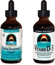 Kilde Naturals Flydende Kosttilskud, Urteresistens og 2000 iu Vitamin D- 3-4 oz Flasker