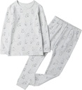 Ejerskab 100% Økologisk Cotton Baby Long Sleeve Pajama sæt, Toddler Boy Girl 2-Piece Sleepwear