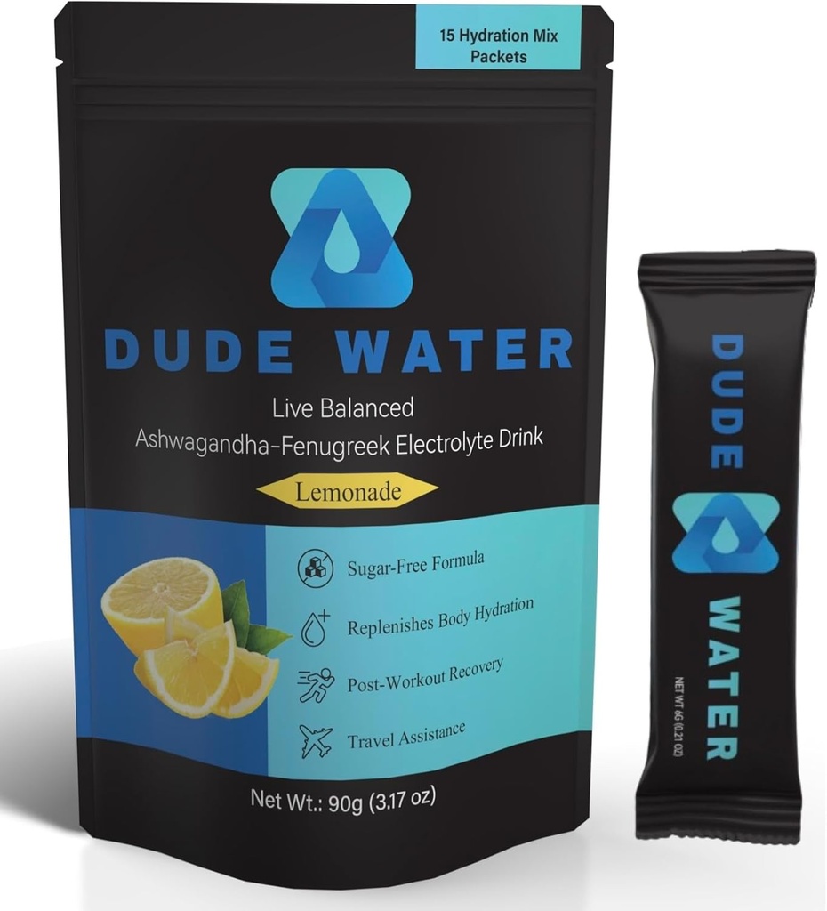 Hydrering supplement Mix - Elektrolyte pulver infunderes med Ashwagandha, Bukkehorn, og essentielle vitaminer. Nyder Hydration, Understøtter energi, Hormone Sundhed, Styrke og Inddrivelse.