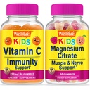 WellYeah C-vitamin Kids + Magnesium Citrate Kids, Gummies Bundle - Great Tasting, Vitamin Supplement, Gluten Free, GMO Free, Chewable Gummy