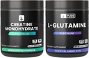 PURE ORIGINALSKE INGREDIENSER L- Glutamin & Creatin monohydrat Powder Bundle, motion & livsstil, supplement Powders