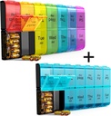 Ekstra Stor Pill Organizer 2 gange om dagen, Ugentlig XL AM PM Pill Case, 7 dag Pill Box To gange om dagen