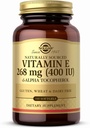 Solgar E 268 mg (400 IE) - 100 Softgels - Naturligt - Sourced Vitamin E som d- Alpha Tocopherol - Gluten Free, Dairy Free - 100 Servere