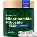 Renyqatt NAD + Supplement - Liposomal Nicotinamid Riboside - Supplement til anti- Aging, Energi, Focus - 80 Kapsler