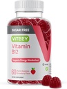 Viteey Vitamin B12 Gummies for voksne & Teens 1000mcg, Sugar Free - God for energi, Metabolisme, Natural Energy Support - Vegan, Gelatine Free, Gluten Free, GMO Free - Chewable Strawberry Flavored