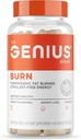 Genius Thermogen Fat Burner, 60 Diet Veggie Pills - Vægttab & Metabolisme Supplement, Appetite Suppressant & Energy Booster - Kaffe- Free Nootrop Focus & Brain Boost - Ashwagandha & TeaCrine