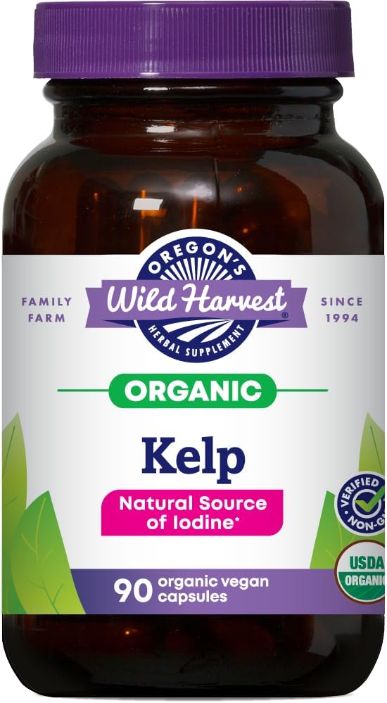 Oregon 's Wild Harvest Kelp Organic Supplemented 124; Natural Source of Jod