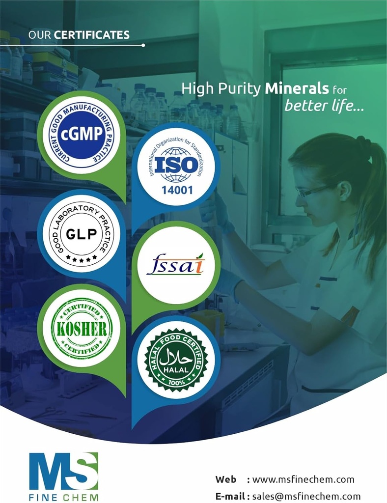 Glycin Pulver - FCC / USP Glycin Kosttilskud, Glycin 3000mg - Glycin Aminosyre, Pure & Gluten Free - 1 Kg (2, 2 lb)