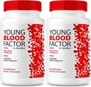 NutraRize (2 Pack) Unge blodfaktor kapsler - Official Blood Vessel Cleaner Formel, Alle naturlige supplement til at opretholde sunde stable niveauer, YoungBloodFactor Support Pills Anmeldelser (120 Kapsler)