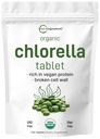Organic Chlorella Tablets, 500mg Per Tablet, 720 Tabs (360 Bedste), 4 Months Supply, Broken Cell Wall, Rich in Vegan Protein & Vitaminer, Ingen Fylder, Ingen Tilsætningsstoffer & Non- Gmo