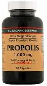 YS Organic Bee Farms Propolis -- 1000 mg - 90 kapsler