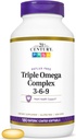 21. århundrede Triple Omega Complex 3 6 9 Enteric Coated Softels, 180 Count Flaske (22875)
